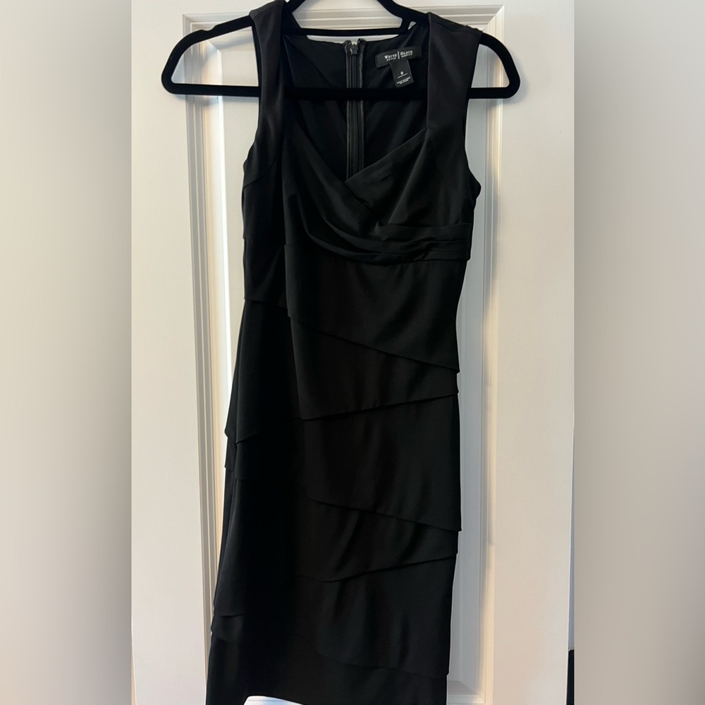 White House Black Market Black Asymmetrical Dress